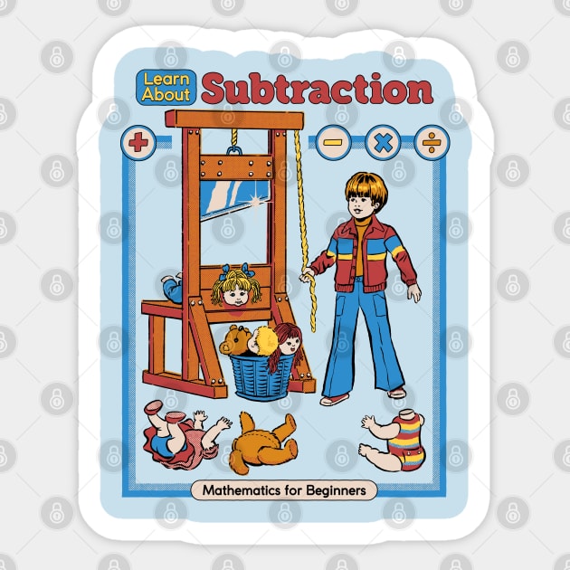 Learn About Subtraction Sticker by Steven Rhodes